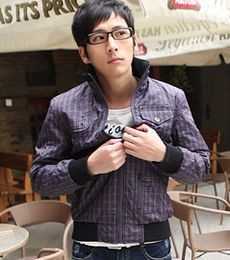 新款韓版休閑男式夾克格子棉服外套轉讓 潮流與實用的完美結合